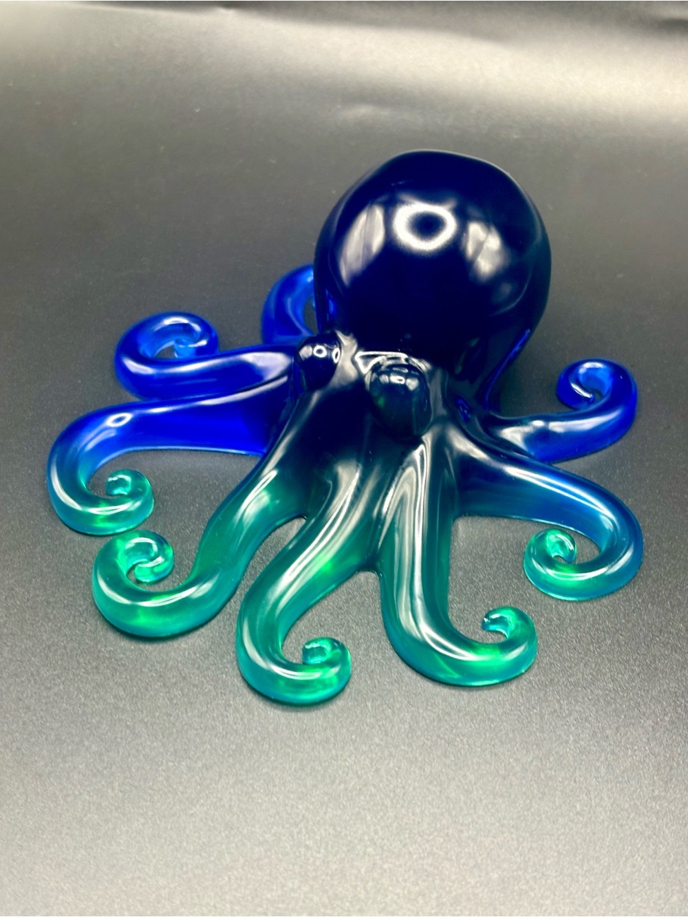 Resin Octopus figurine- Blue / Green